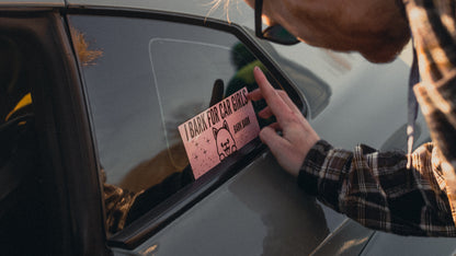 I Bark For Car Girls Slap Sticker